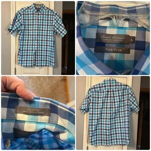 2 size large shirts Daniel Cremieux and Perry Ellis